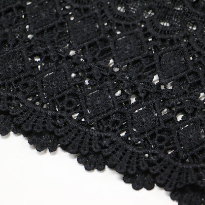 パッチワーク レース カフタンワンピース / ドレス 長袖 Vネック ロング丈 刺繍 Aライン コットン