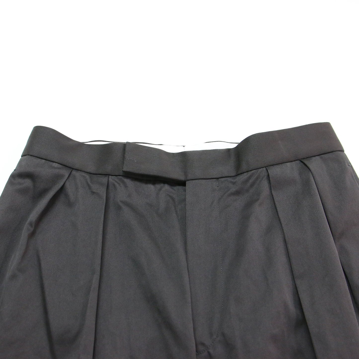 20秋冬 コットン ギャバジン タックパンツ / テーパードパンツ センタープレス 2タック