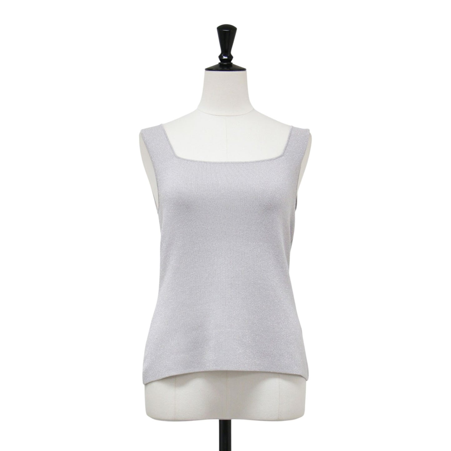 25春夏 ラメ ノースリーブ ニット / Lurex Knit 2 Ennon Sweater スクエアネック