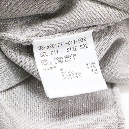 25春夏 ラメ ノースリーブ ニット / Lurex Knit 2 Ennon Sweater スクエアネック