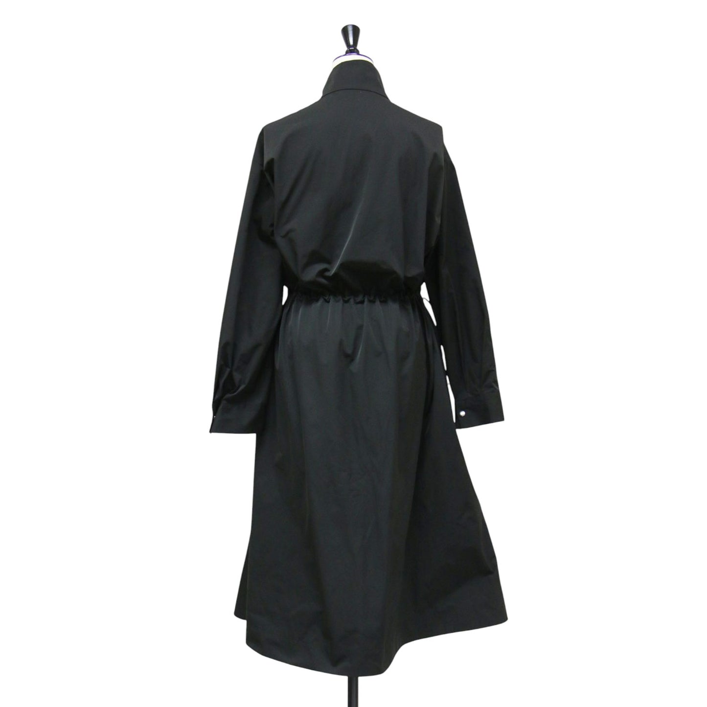 24秋冬 ジップアップ ロングコート / LT Taffeta 3 Palize C スタンドカラー ドロストリング