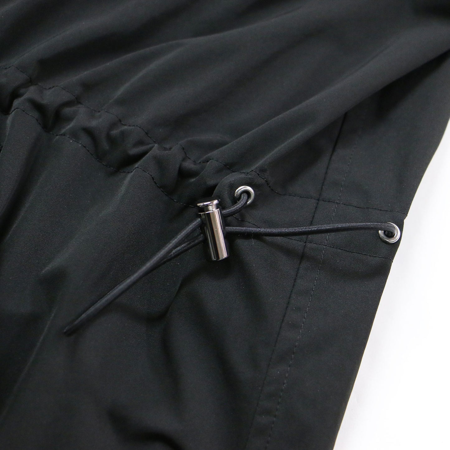 24秋冬 ジップアップ ロングコート / LT Taffeta 3 Palize C スタンドカラー ドロストリング