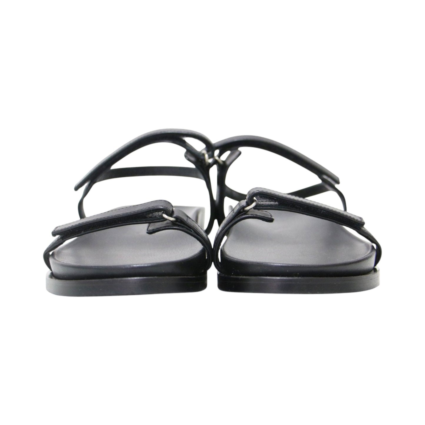 ベルトループ サンダル / THIN HOOK&LOOP SANDAL ストラップ フラット レザー