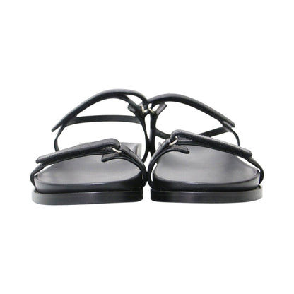 ベルトループ サンダル / THIN HOOK&LOOP SANDAL ストラップ フラット レザー