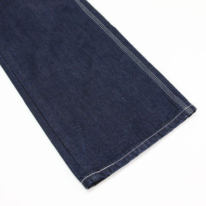 × Lee コラボ 23秋冬 デニムセットアップ / DENIM SET UP セパレート フルレングス ローライズ ビスチェ ノースリーブ ステッチ ブランドタグ コットン ウォッシャブル