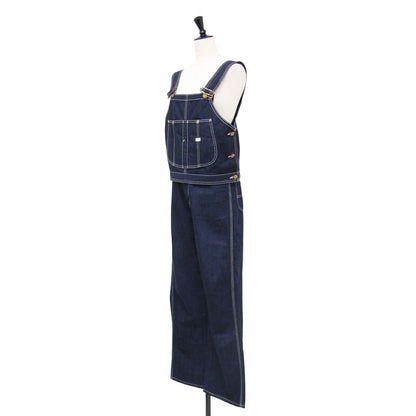 × Lee コラボ 23秋冬 デニムセットアップ / DENIM SET UP セパレート フルレングス ローライズ ビスチェ ノースリーブ ステッチ ブランドタグ コットン ウォッシャブル