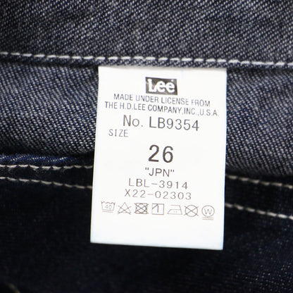 × Lee コラボ 23秋冬 デニムセットアップ / DENIM SET UP セパレート フルレングス ローライズ ビスチェ ノースリーブ ステッチ ブランドタグ コットン ウォッシャブル