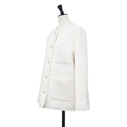 26春夏 オーバーサイズ ツイード ジャケット / Oversized tweed jacket ノーカラ―
