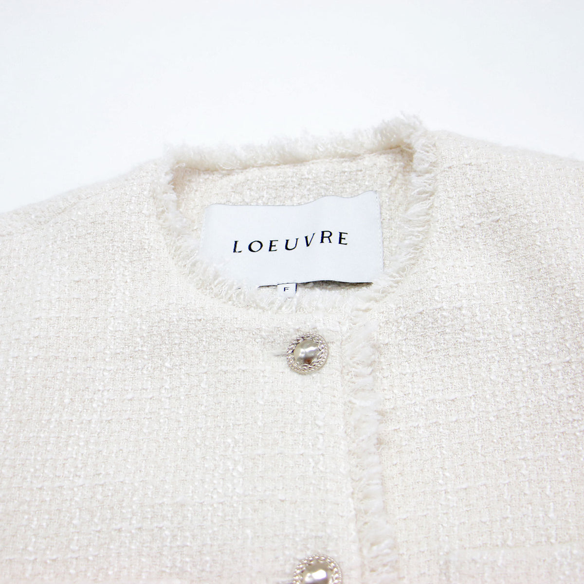 26春夏 オーバーサイズ ツイード ジャケット / Oversized tweed jacket ノーカラ―