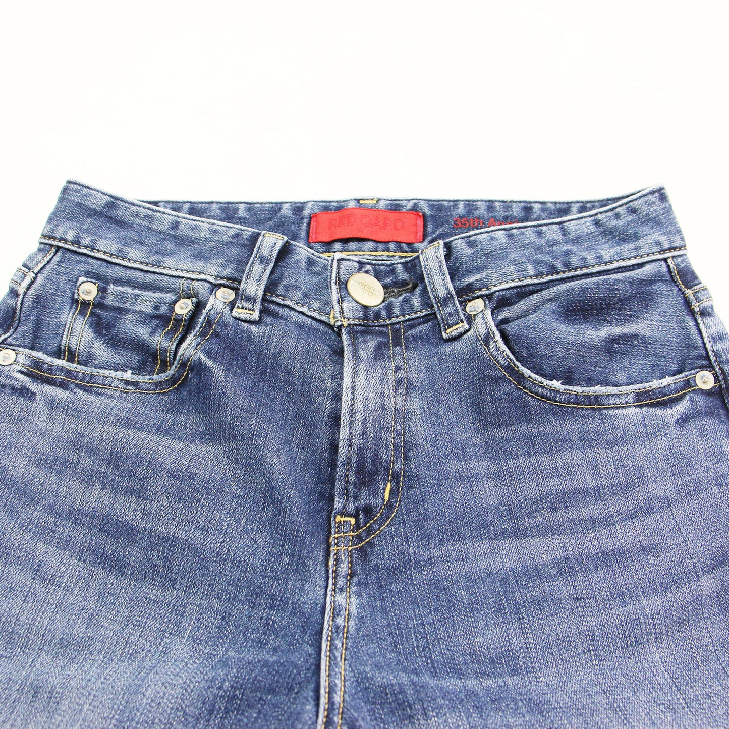 ワイドレッグ ストレート デニムパンツ / 35th Anniv. Wide ストレッチ ダメージ加工