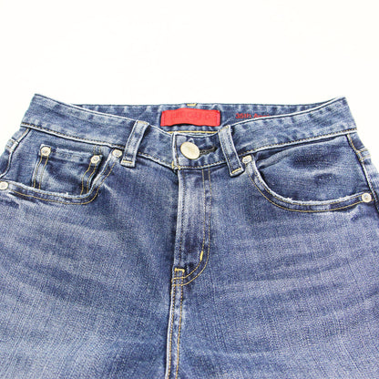 ワイドレッグ ストレート デニムパンツ / 35th Anniv. Wide ストレッチ ダメージ加工