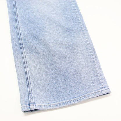 ミッドライズ ストレート デニムパンツ / Poplar Midrise ワイド ストレッチ USED加工