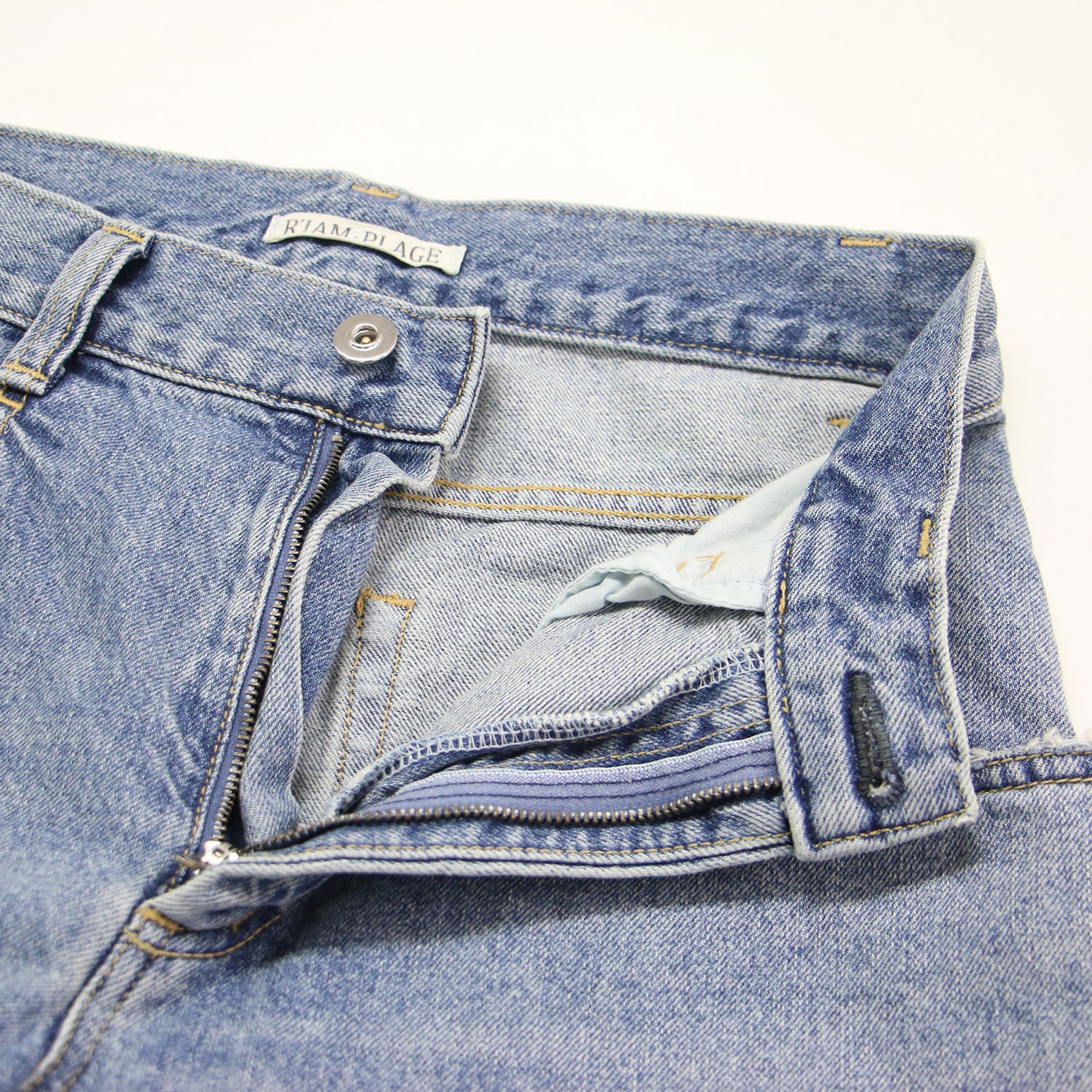 26春夏 ワイドデニムパンツ / R’IAM WIDE カットオフ加工 コットン