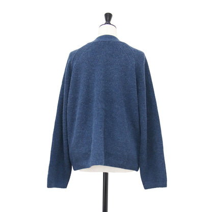 25秋冬 アルパカブレンド Ｖネック カーディガン / ニット 長袖 ラグランスリーブ ウール