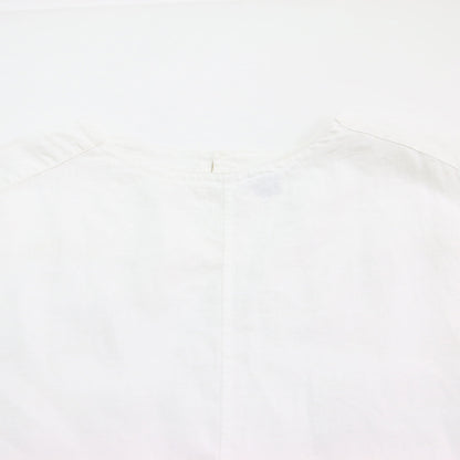 リネン ノースリーブ プルオーバー ブラウス / SLEEVELESS PULLOVER フレンチスリーブ クルーネック
