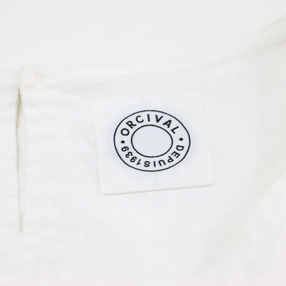 リネン ノースリーブ プルオーバー ブラウス / SLEEVELESS PULLOVER フレンチスリーブ クルーネック