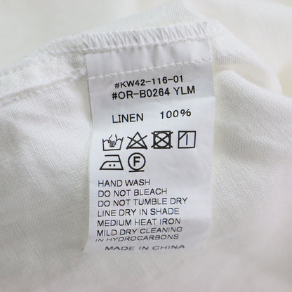 リネン ノースリーブ プルオーバー ブラウス / SLEEVELESS PULLOVER フレンチスリーブ クルーネック