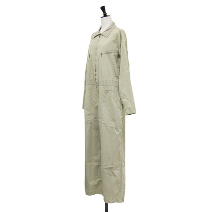 23春夏 フライトスーツ / Flight suit つなぎ オールインワン ジャンプスーツ 長袖 ロング丈 レギュラーカラー ミリタリー ワークテイスト コットン