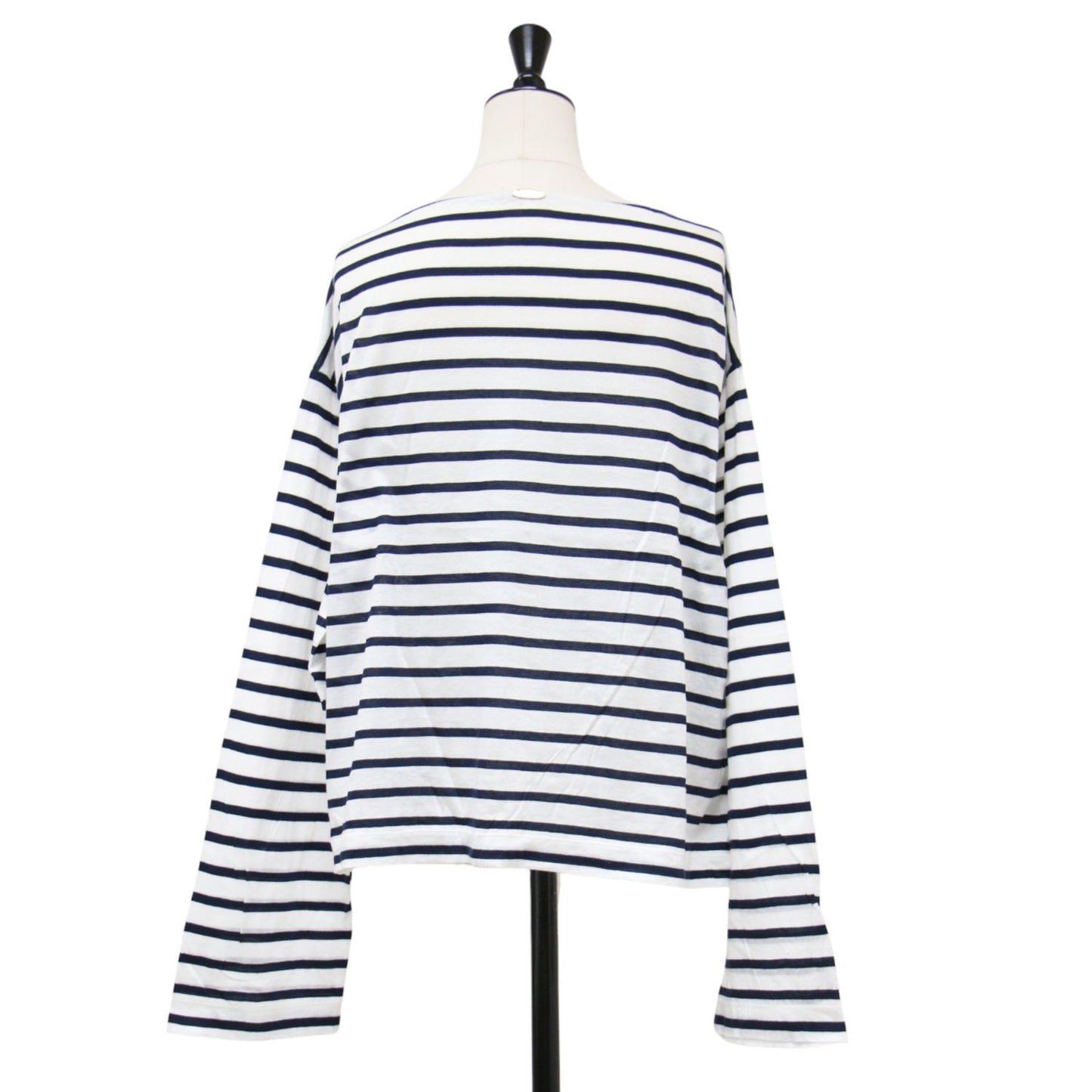 24春夏 Sheer BORDER プルオーバー / Tシャツ カットソー 長袖 ボートネック シアー ボーダー コットン