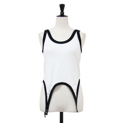 24春夏 コットン マルチWAY タンクトップ / COTTON MULTI WAY TANK TOP カットソー ノースリーブ パイピング コットン
