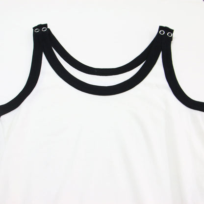 24春夏 コットン マルチWAY タンクトップ / COTTON MULTI WAY TANK TOP カットソー ノースリーブ パイピング コットン