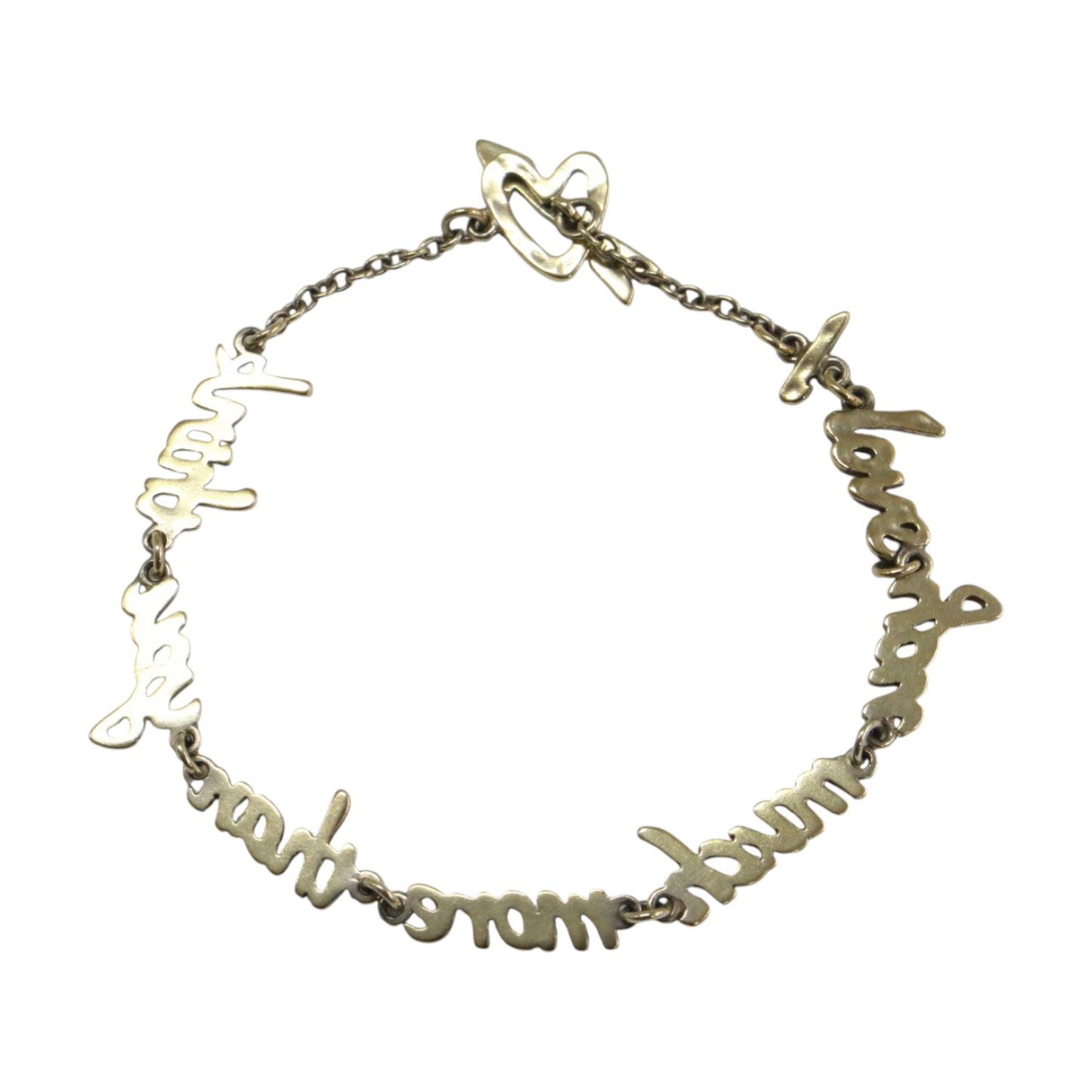 メッセージ ロゴ ブレスレット / I love you much more than you think Bracelet ハート SV925