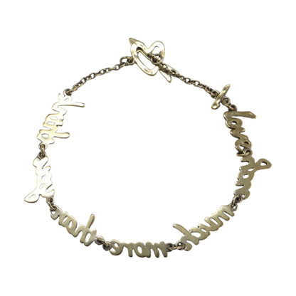 メッセージ ロゴ ブレスレット / I love you much more than you think Bracelet ハート SV925
