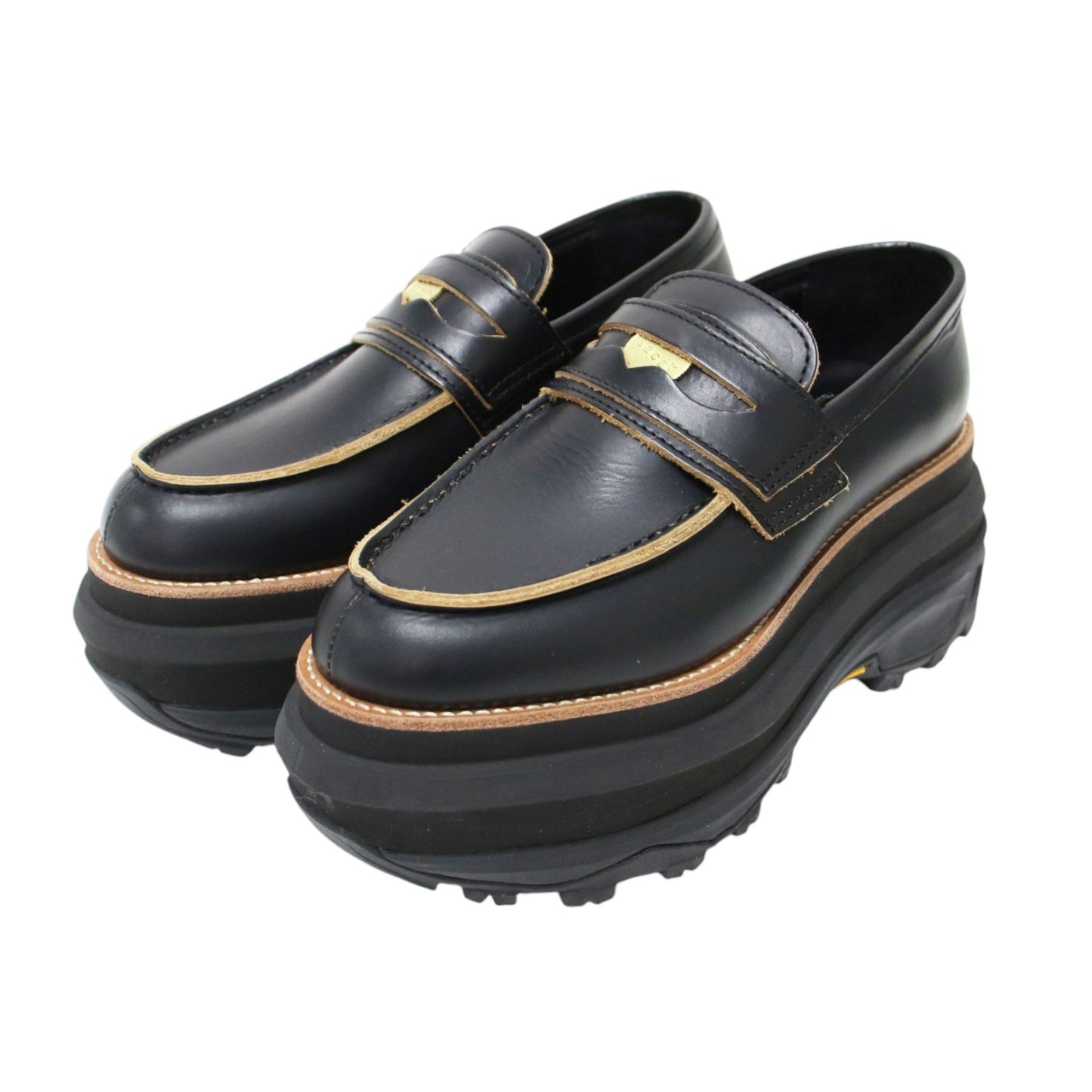 Loafers プラットフォーム ローファー / スニーカー 厚底 コイン レザー