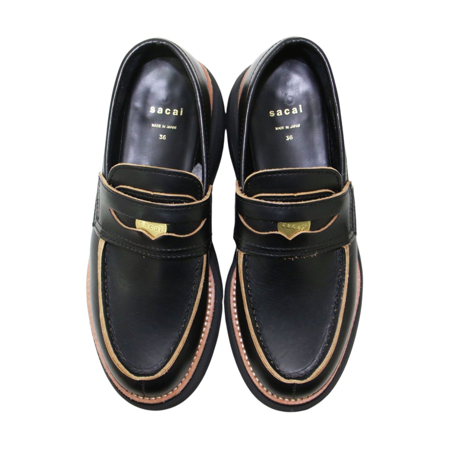Loafers プラットフォーム ローファー / スニーカー 厚底 コイン レザー