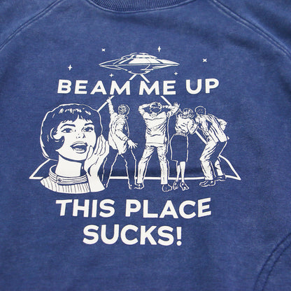STRANGER THINGS BEAM ME UP THIS PLACE SUCKS! プリント スウェット / プルオーバー 裏毛 コットン