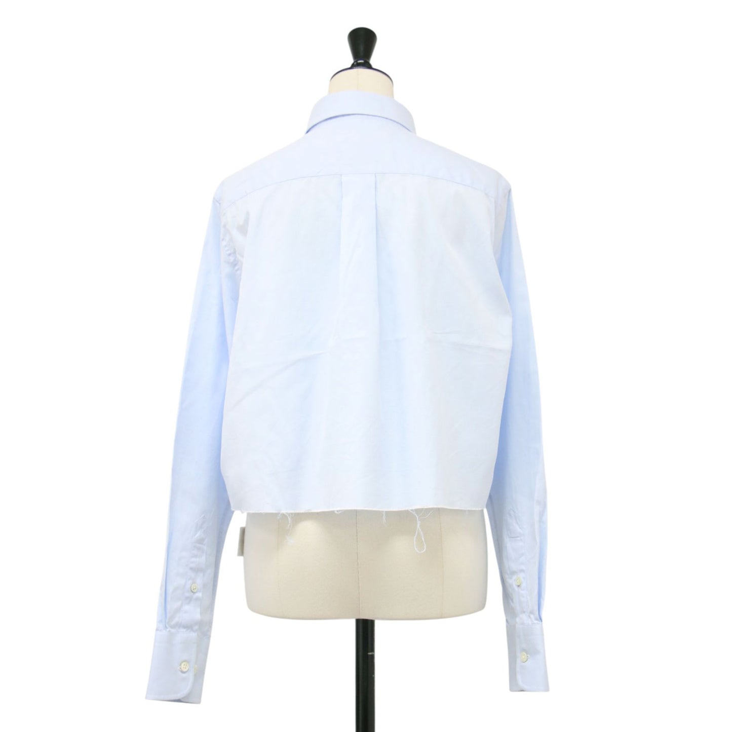 26春夏 クロップド 長袖 シャツ / Original Cropped Shirt ショート丈 レギュラーカラー コットン