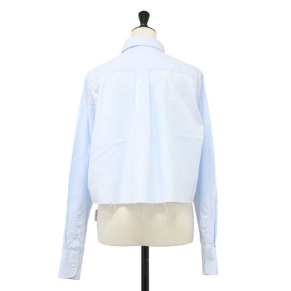 26春夏 クロップド 長袖 シャツ / Original Cropped Shirt ショート丈 レギュラーカラー コットン