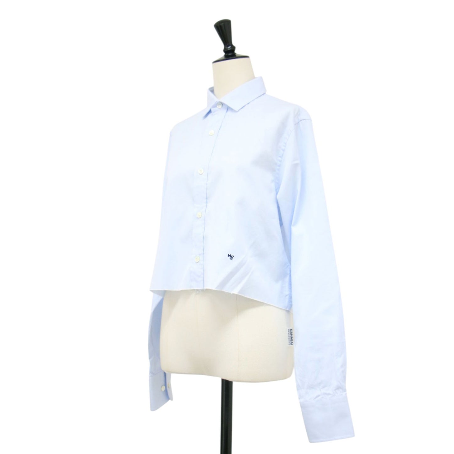 26春夏 クロップド 長袖 シャツ / Original Cropped Shirt ショート丈 レギュラーカラー コットン