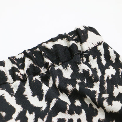 レオパード プリント ギャザー スカート / LEOPARD PRINT GATHER SKIRT ロング スリット