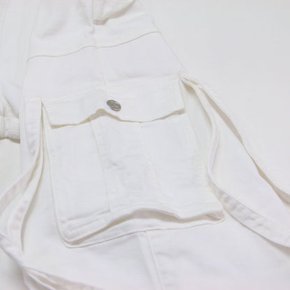 ドリル カーゴパンツ / ワイド ストレート ツイル コットン