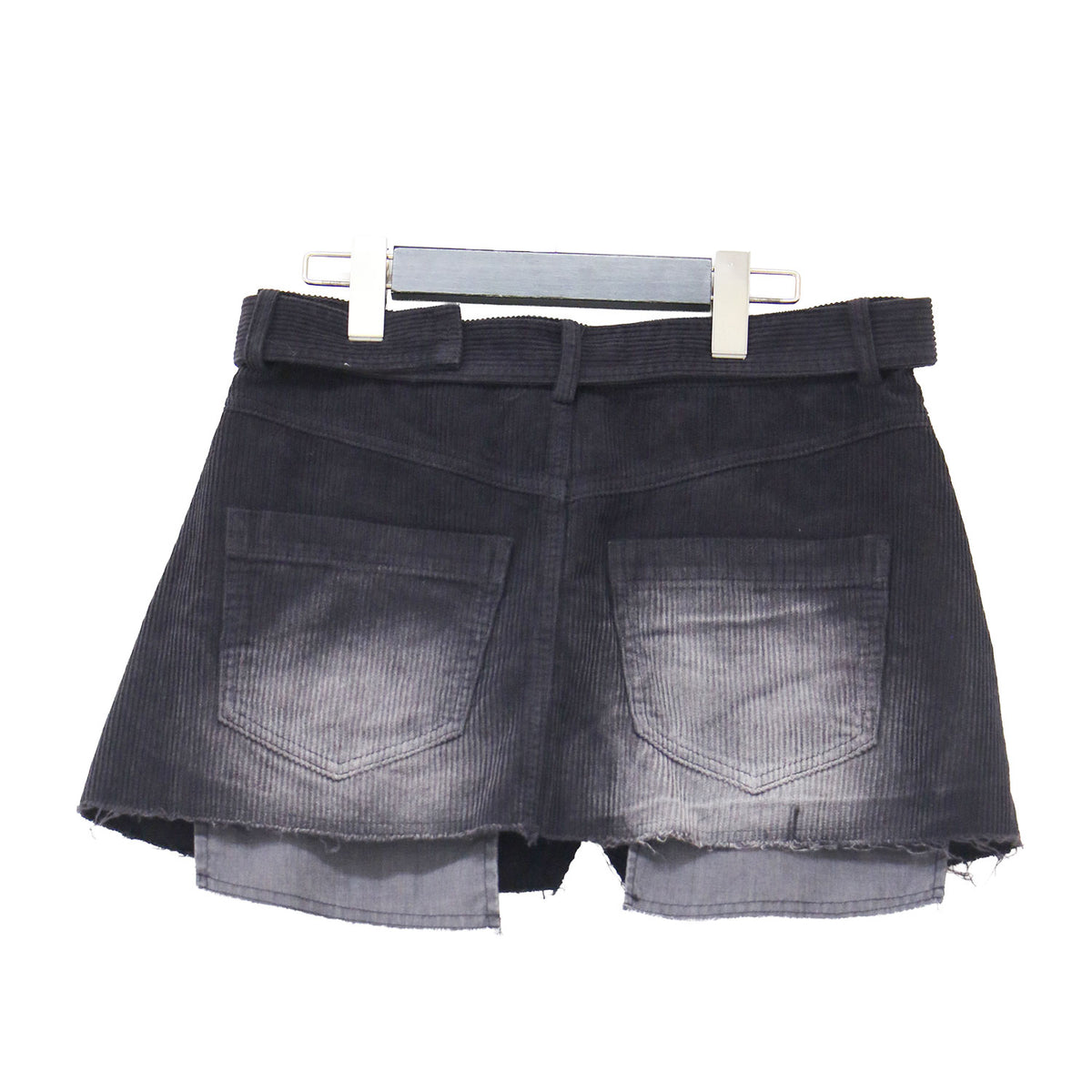 24秋冬 コーデュロイ レイヤード パンツ / 3441419745 / スカート セット ワイド ベルト付き コットン カットオフ