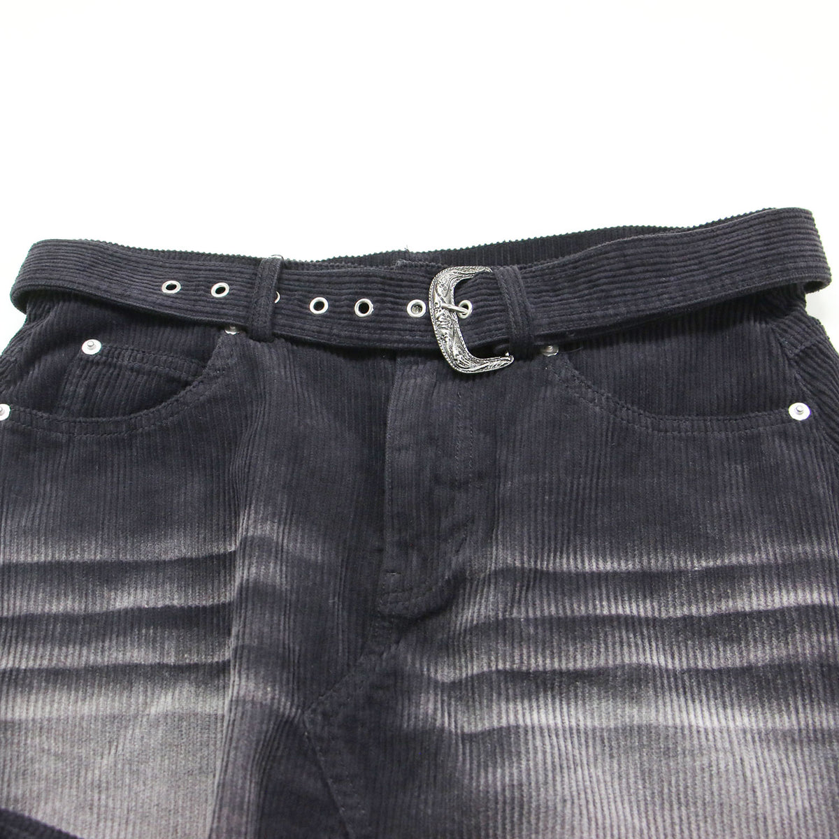 24秋冬 コーデュロイ レイヤード パンツ / 3441419745 / スカート セット ワイド ベルト付き コットン カットオフ