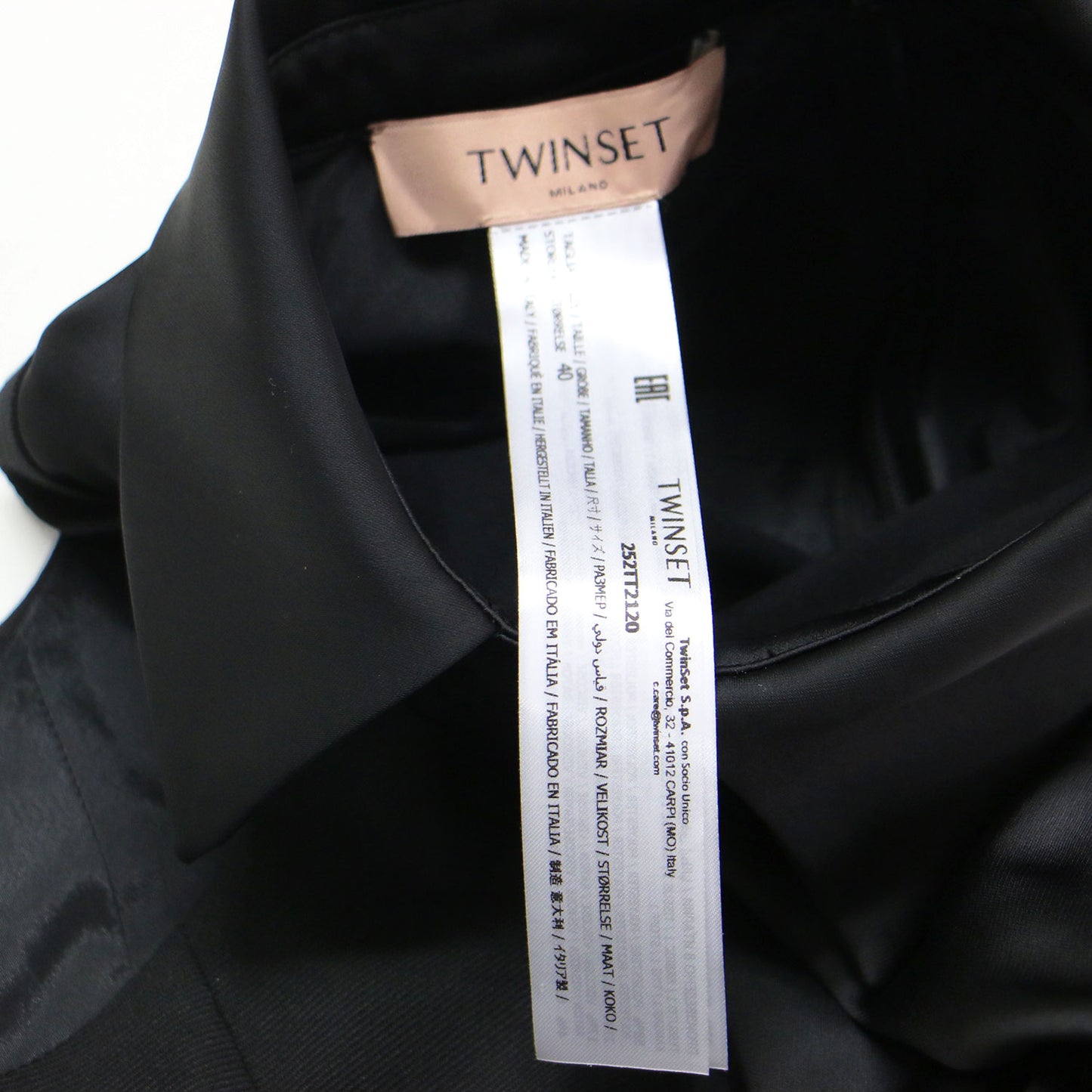 タイネック ジャンプスーツ / Tie Neck Jumpsuit オールインワン パンツ ワイド ノースリーブ 襟付き ウール