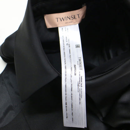タイネック ジャンプスーツ / Tie Neck Jumpsuit オールインワン パンツ ワイド ノースリーブ 襟付き ウール