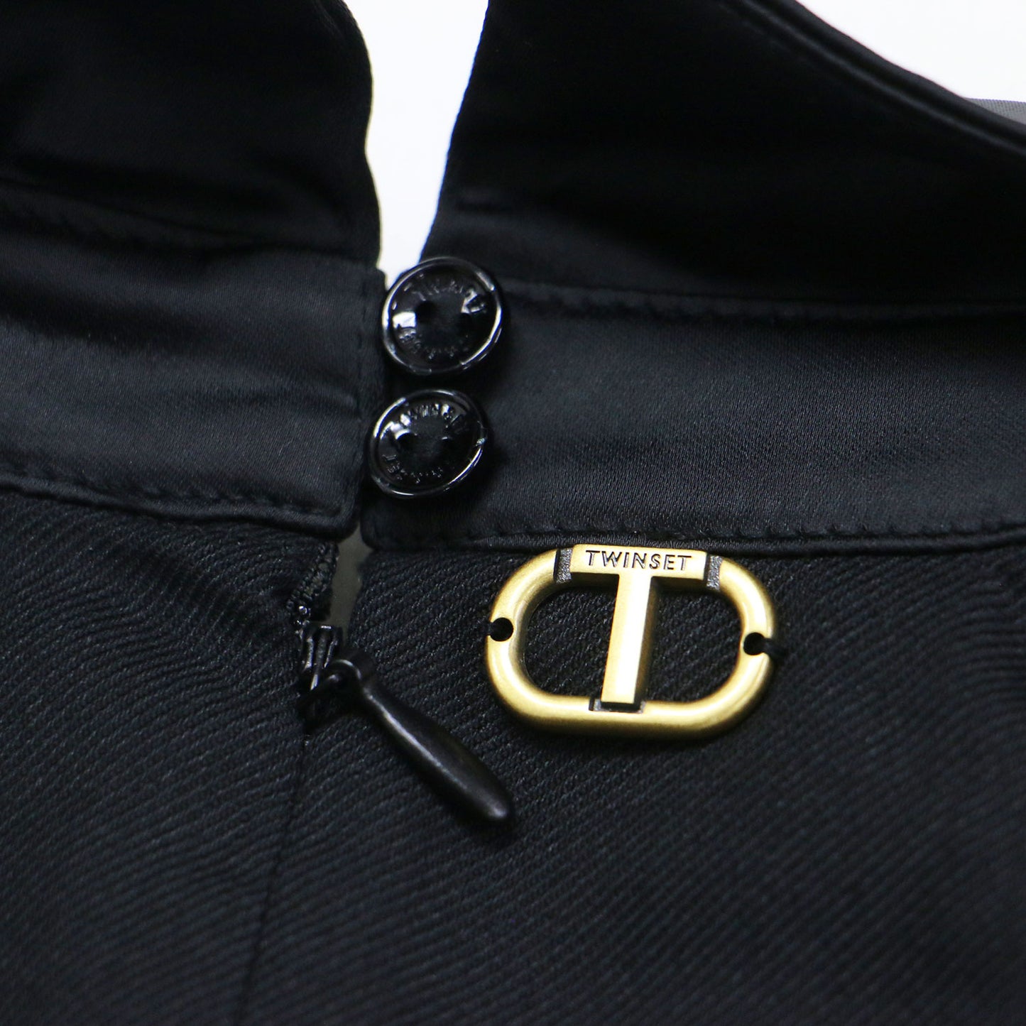 タイネック ジャンプスーツ / Tie Neck Jumpsuit オールインワン パンツ ワイド ノースリーブ 襟付き ウール