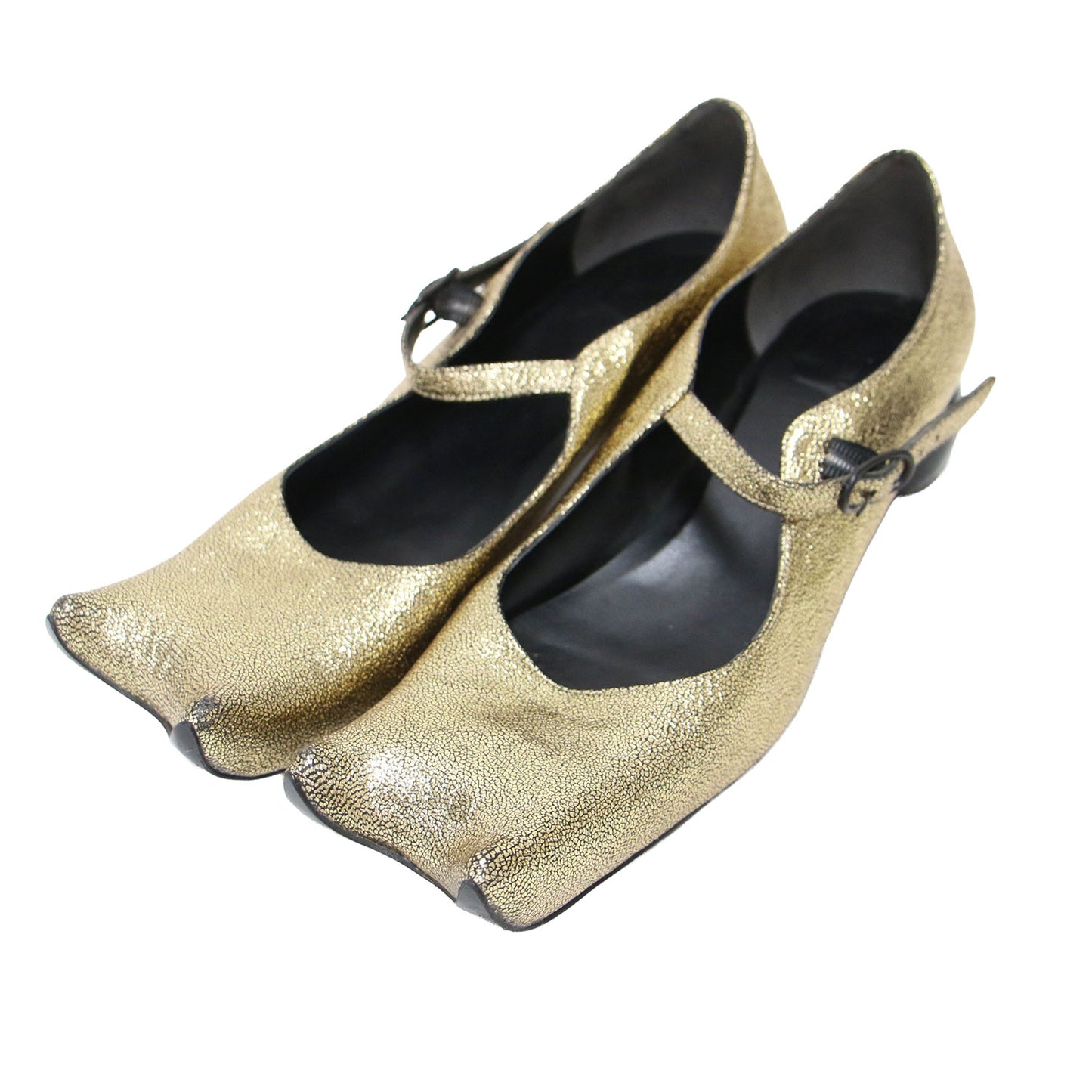 メタリック メリージェーンパンプス / Diablo Ballerina ストラップシューズ ヒール スクエアトゥ