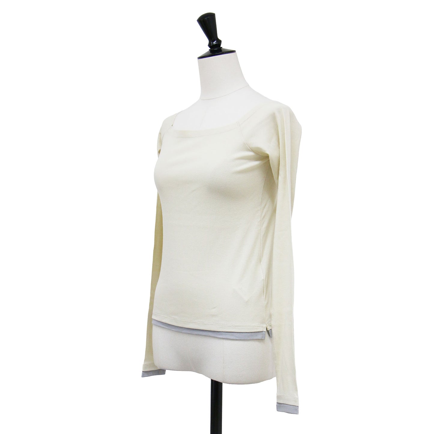 コットン オフショルダー レイヤード プルオーバー / COTTON OFF SHOULDER LAYERED PULLOVER カットソー Tシャツ 長袖