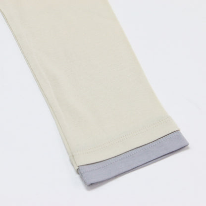 コットン オフショルダー レイヤード プルオーバー / COTTON OFF SHOULDER LAYERED PULLOVER カットソー Tシャツ 長袖