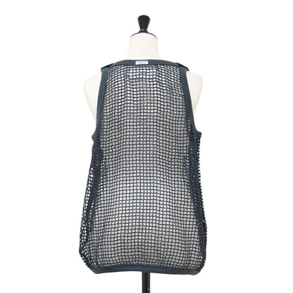 26春夏 スクエア メッシュ タンク トップ / SQUARE MESH TANK TOP プルオーバー クルーネック ノースリーブ コットン
