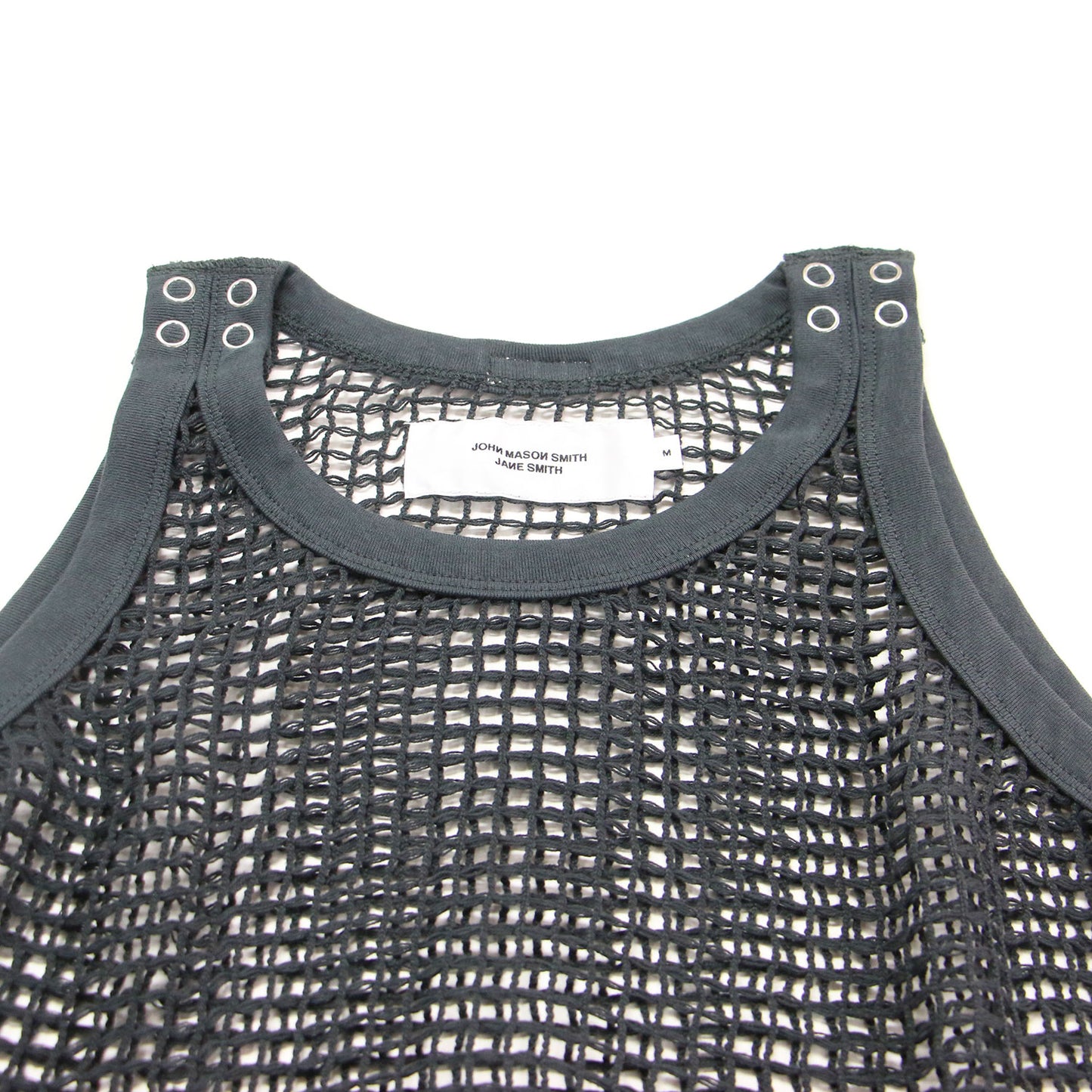 26春夏 スクエア メッシュ タンク トップ / SQUARE MESH TANK TOP プルオーバー クルーネック ノースリーブ コットン