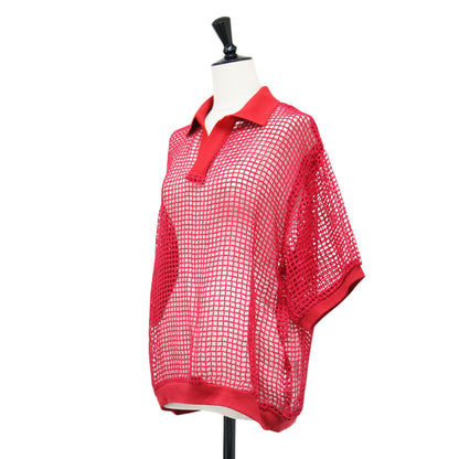26春夏 スクエアメッシュ スキッパー ポロシャツ / SQUARE MESH SKIPPER POLO プルオーバー 半袖 襟付き