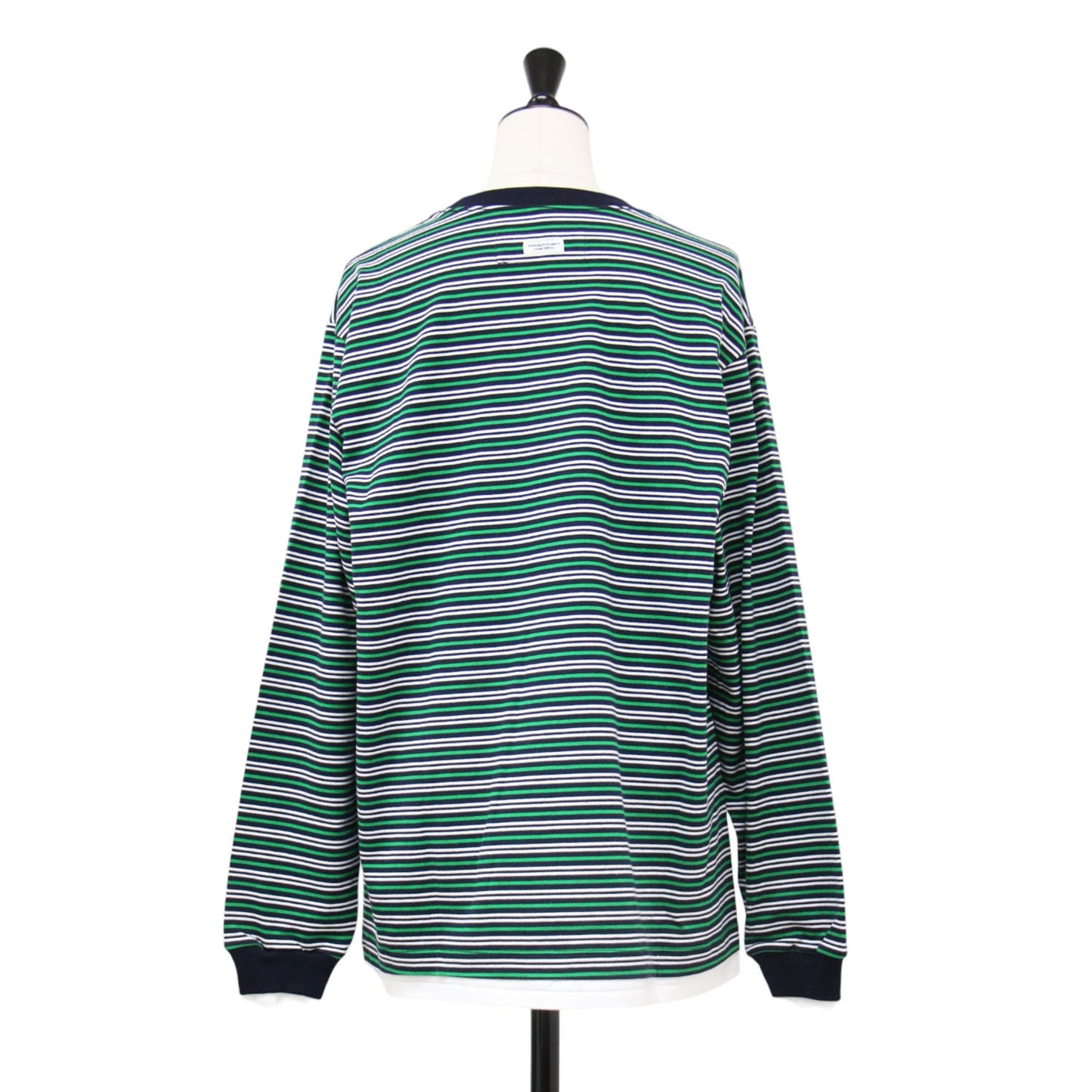 ボーダー レイヤード ロングスリーブ Tシャツ / カットソー 長袖 オーバーサイズ