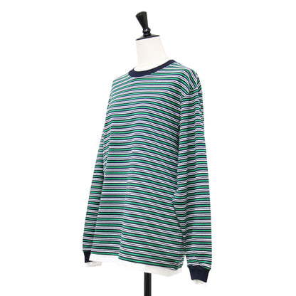 ボーダー レイヤード ロングスリーブ Tシャツ / カットソー 長袖 オーバーサイズ