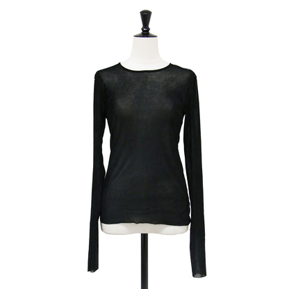 24秋冬 フロッキー メッシュ 長袖 Tシャツ / Flocky Mesh ロンT カットソー クルーネック シアー