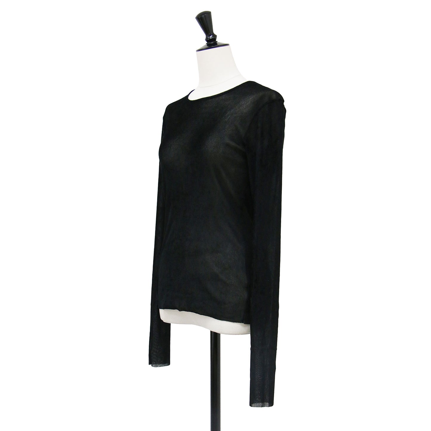 24秋冬 フロッキー メッシュ 長袖 Tシャツ / Flocky Mesh ロンT カットソー クルーネック シアー